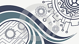 Dynamic Wavy Lines Pattern, Flowing Abstract Art Element, vector design Generative AI