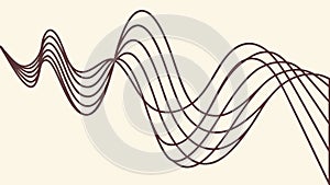 Dynamic Wavy Sound Lines, Abstract Audio Visualizer Pattern, vector design Generative AI