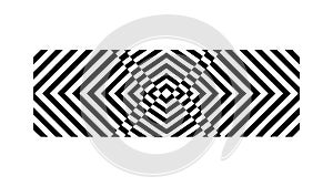 Dynamic wavy striped pattern creating an optical illusion, vector design Generative AI