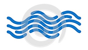 Dynamic Wavy Water Lines Ocean Pattern, vector design Generative AI