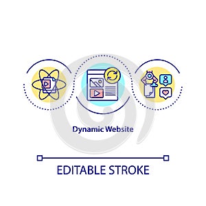 Dynamic website concept icon