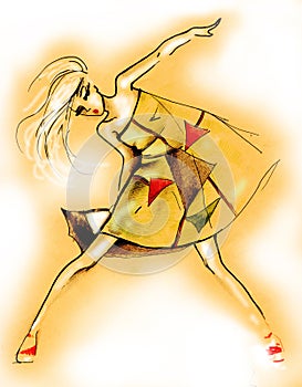 Dynamic Woman Figure