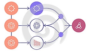 Dynamic Workflow Diagram Vector Illustration, vector design Generative AI