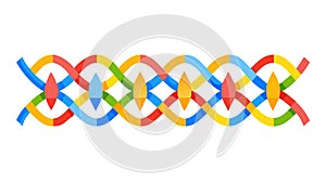 Dynamic Woven Colorful Wave Pattern Vector, vector design Generative AI