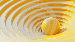 Dynamic yellow background with fluid shapes modern concept