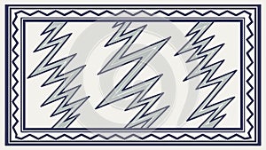 Dynamic Zig-Zag Pattern Frame, Abstract Chevron Design, vector design Generative AI