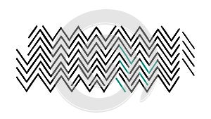 Dynamic Zigzag Chevron Border Gradient Wavy Pattern, vector design Generative AI