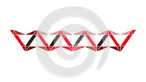 Dynamic Zigzag Geometric Pattern Vector Border, vector design Generative AI