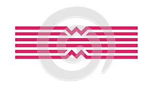 Dynamic Zigzag Horizontal Line Pattern, vector design Generative AI