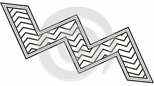 Dynamic Zigzag Line Abstract Energy Pattern, Modern Graphic Design, vector design Generative AI