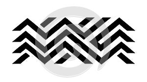 Dynamic Zigzag Line Pattern Vector Design Element, vector design Generative AI