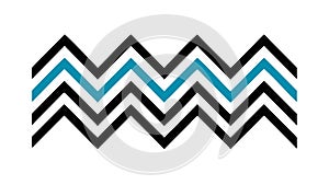 Dynamic Zigzag Line Pattern Vector Design Element, vector design Generative AI