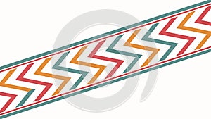 Dynamic Zigzag Pattern Border, Modern Abstract Element, vector design Generative AI