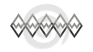 Dynamic Zigzag Pattern: Modern Abstract Geometric Wave Design, vector design Generative AI