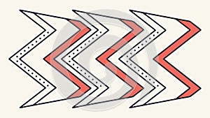 Dynamic Zigzag Pattern: Modern Decorative Border Element, vector design Generative AI