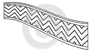 Dynamic zigzag wave border, modern abstract vector element, vector design Generative AI