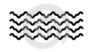Dynamic Zigzag Wavy Line Pattern Vector. Movement and Energy Flow, vector design Generative AI