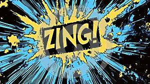 Zing comic book explosion vector graphic design element  ai generated