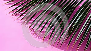 dynamism pink palm leaf