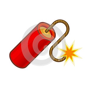 Dynamit TNT Icon on White Background. Vector