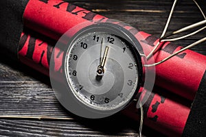 Dynamite bomb with a timer