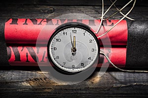 Dynamite bomb with a timer