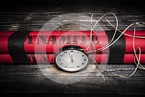 Dynamite bomb with a timer