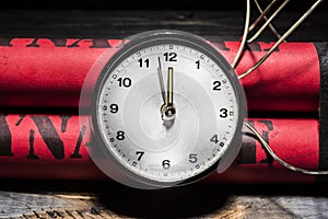 Dynamite bomb with a timer