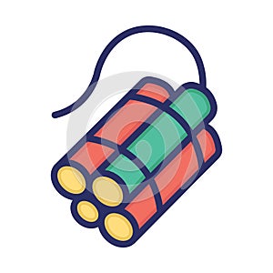 Dynamite, Bomb, timer,  weapons fully editable vector icons