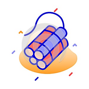 Dynamite, Bomb, timer,  weapons fully editable vector icons