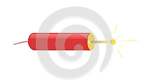 Dynamite Stick Explosive Power Icon, Danger Impact vector design Generative AI
