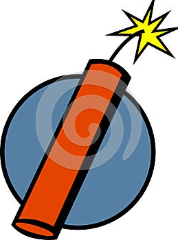 Dynamite stick or fireworks vector illustration