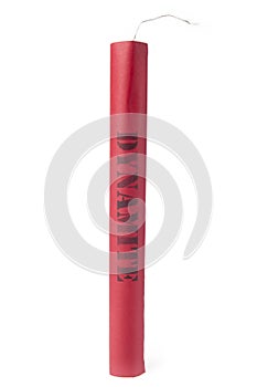 Dynamite stick on a white background