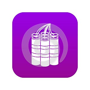 Dynamite sticks icon digital purple