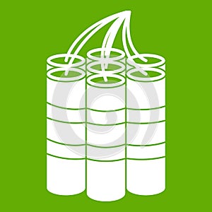 Dynamite sticks icon green