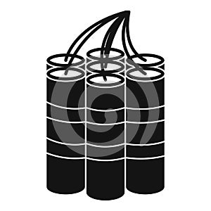 Dynamite sticks icon, simple style