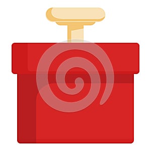 Dynamite tnt box icon cartoon vector. Party game safety