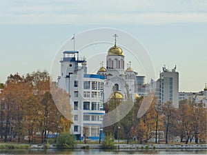 Dynamo physical culture House, constructivism monument And Church-Monument on Blood in the name of all saints.