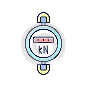 Dynamometer RGB color icon