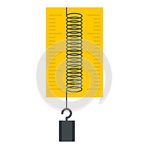 Dynamometer with weights icon isolated