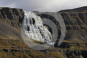 Dynjandi, also named Fjalfoss. Majestic waterfall in the west fjords of Iceland.