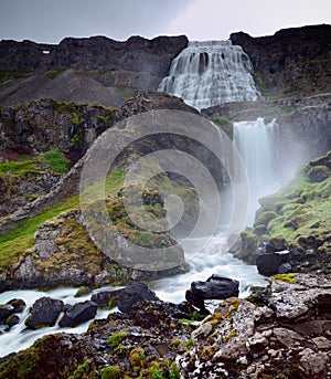 Dynjandi water fall or the bridal veil