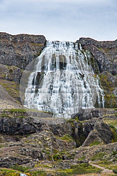 Dynjandi waterfall in the Icelandic westfjords