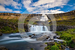 Dynjandi waterfall on the Westfjords peninsula in Iceland