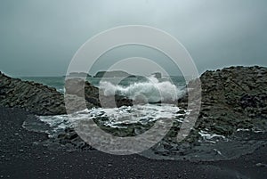 Dyrholaey volcanic beach iceland