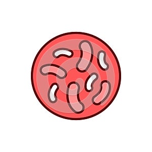 Dysbiosis icon. Stomach disease vector illustration. Isolated contour of orthopedic material on white background photo