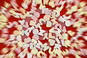 Dyslexia candy sweets letters photo