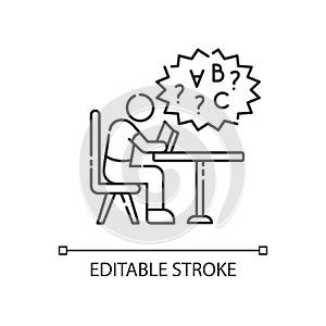 Dyslexia linear icon