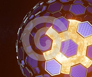 Dyson sphere is a hypothetical megastructure that completely encompasses a star photo
