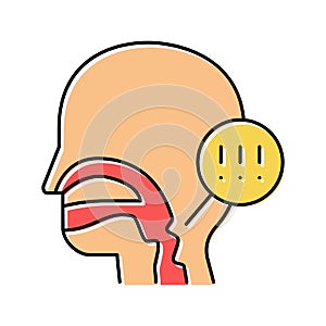 dysphagia disease color icon vector illustration